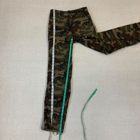 Abercrombie & Fitch Annie High Rise Pant 24 Camo Ankle Straight Tuxedo Stripe - Picture 4 of 11